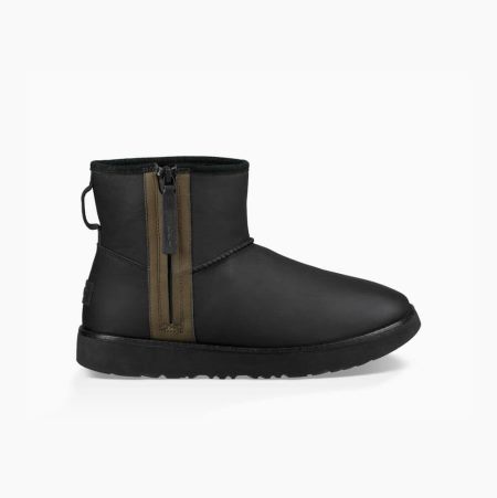 UGG Classic Mini Zip Weather Black Boots for Men (NKPU21548)